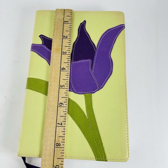 KJV BLOOM COLLECTION BIBLE Zondervan Soft Faux Leather Red Letter Lay Flat Tulip - Picture 5 of 16